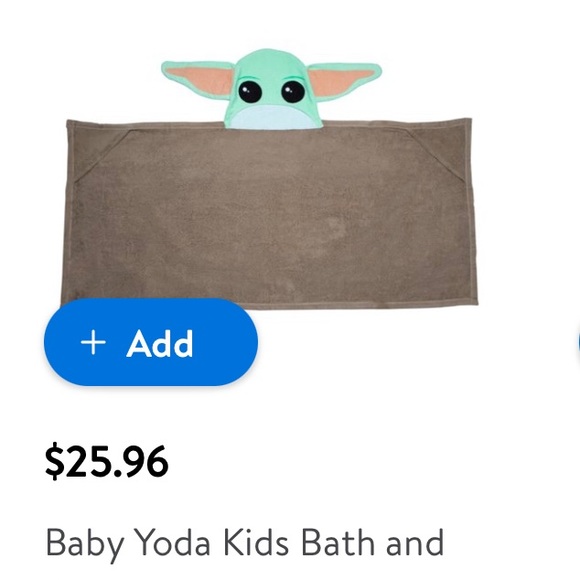Baby Yoda Kids Hooded Bath/Beach Towel Wrap - Picture 4 of 6